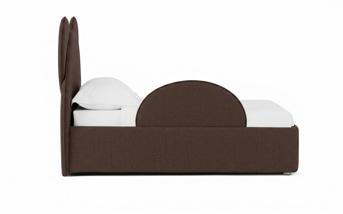 Accessories for bed sideboard in Dumont 31 fabric, product photo on white background