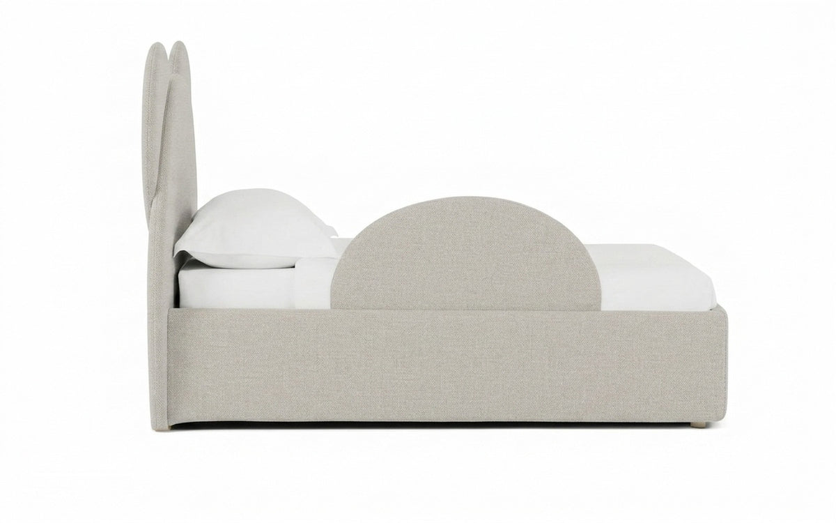 Accessories for bed sideboard in Forte 01 fabric, product photo on white background