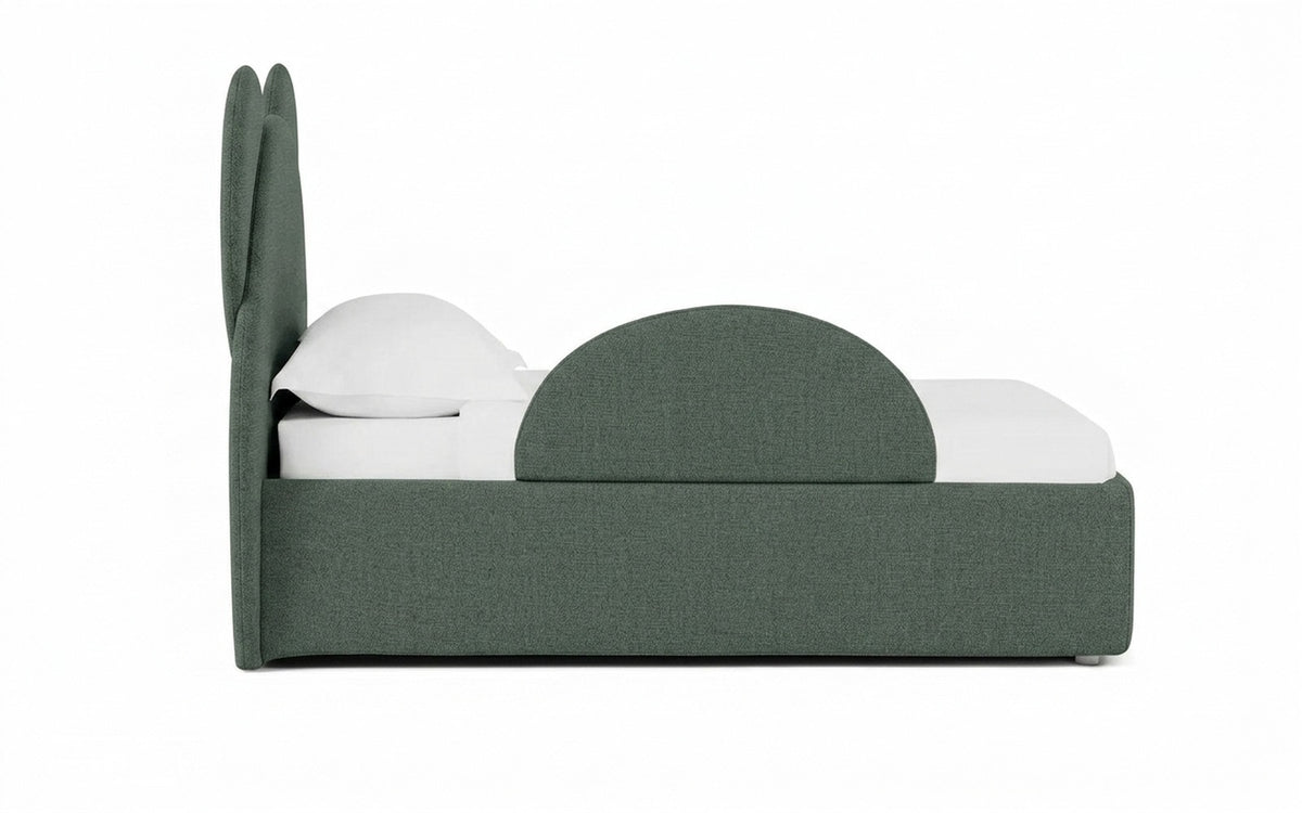 Accessories for bed sideboard in Forte 07 fabric, product photo on white background