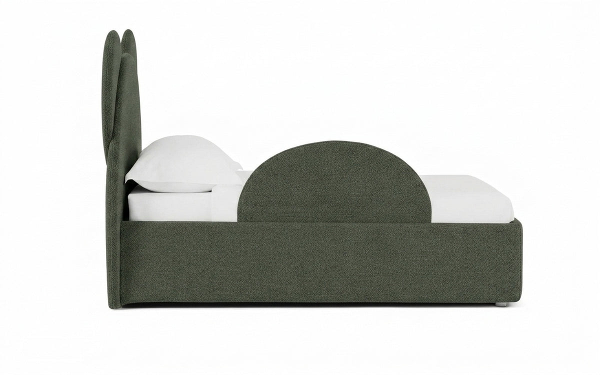 Accessories for bed sideboard in Royal I Sherwood fabric, product photo on white background