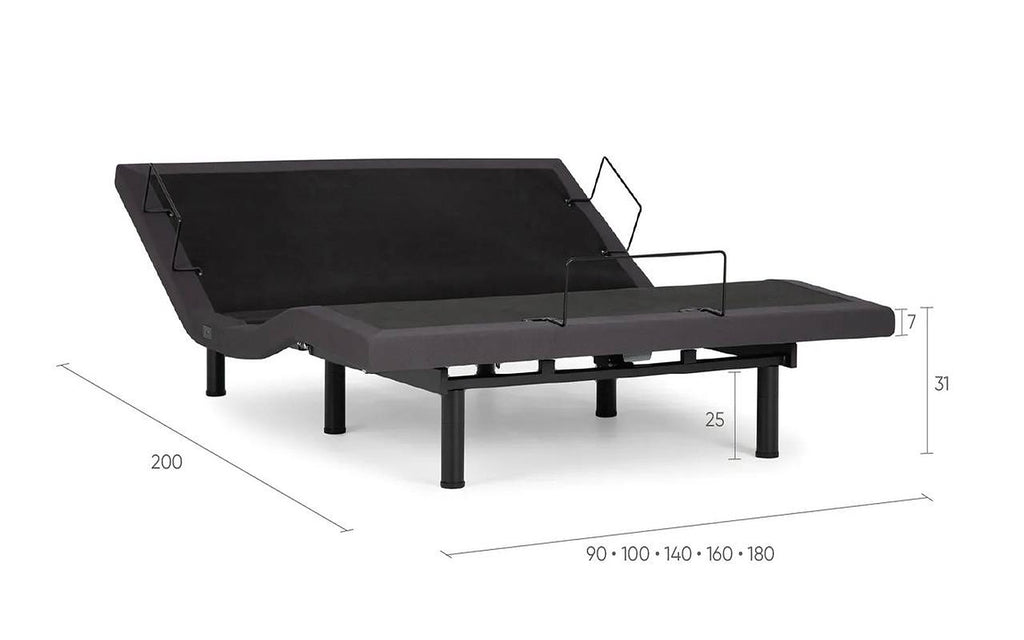 Connect Pro adjustable bed base, product photo on white background