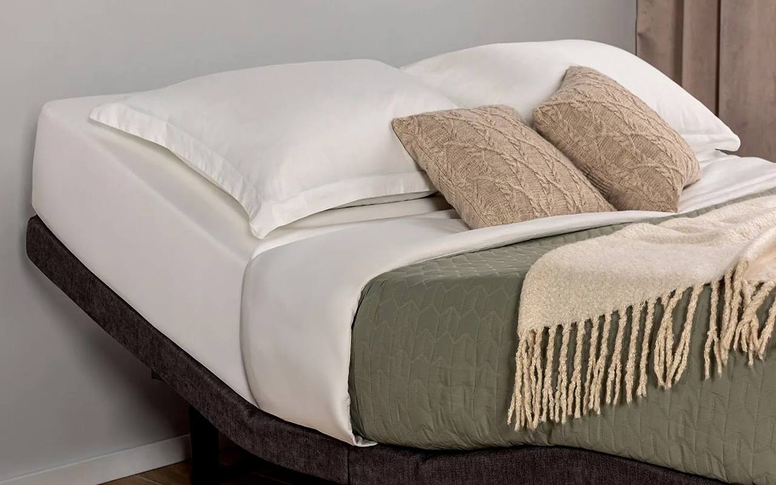 Transform Pro adjustable bed base in a bedroom interior, view 4