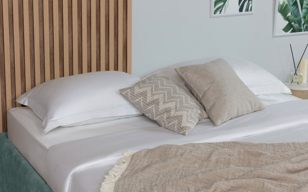 Dominus bed base in a bedroom interior, view 1