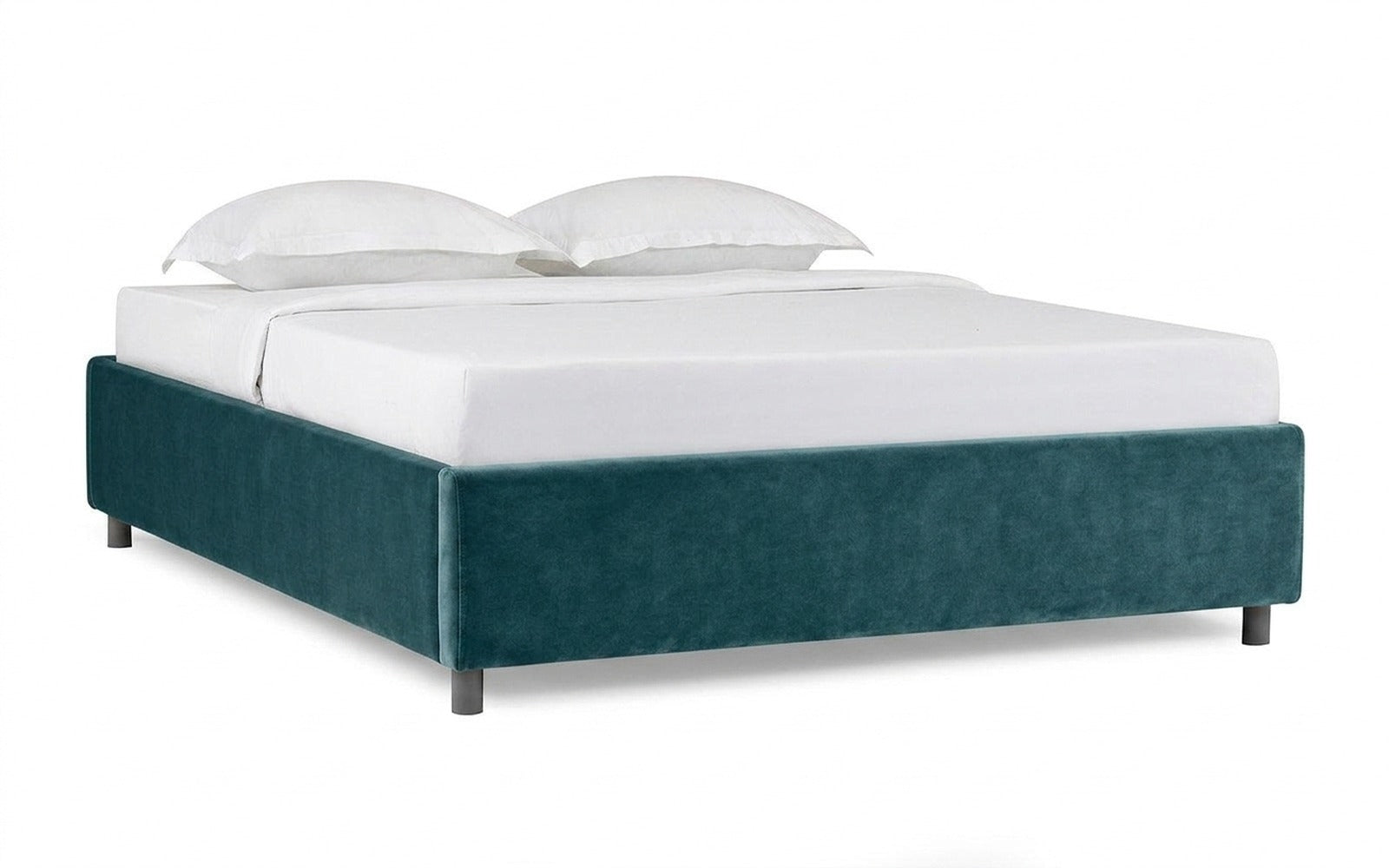 Base Dominus bed in Casanova Seawave fabric, product photo on white background