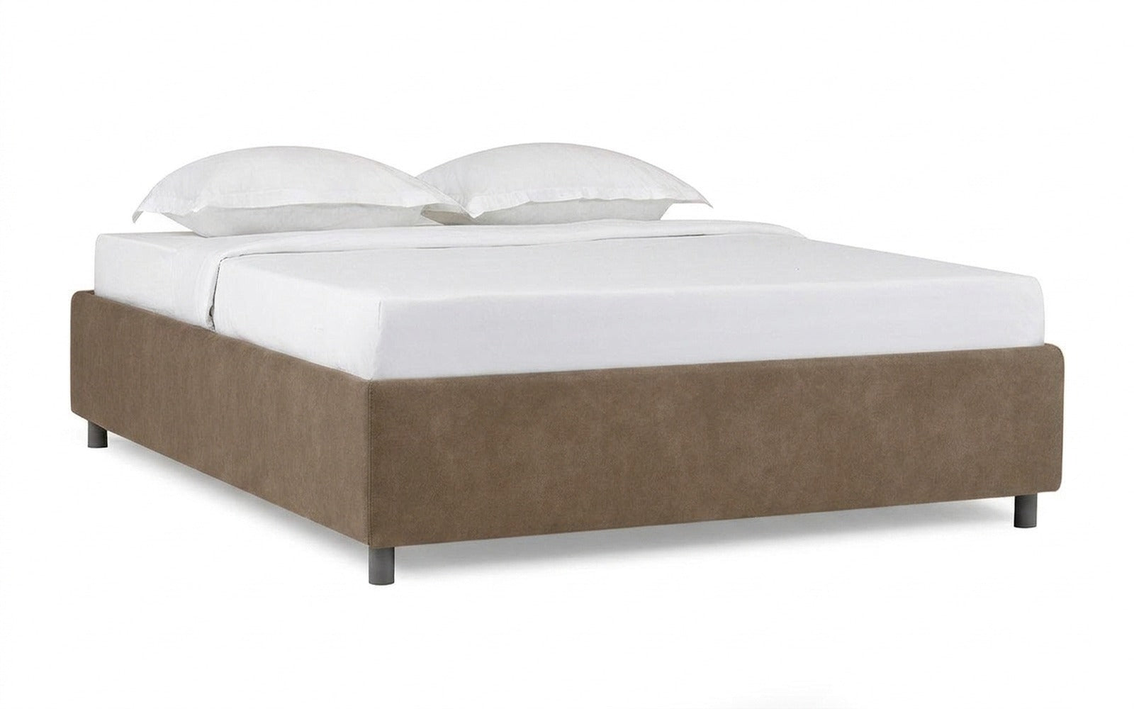 Base Dominus bed in Dumont 02 fabric, product photo on white background
