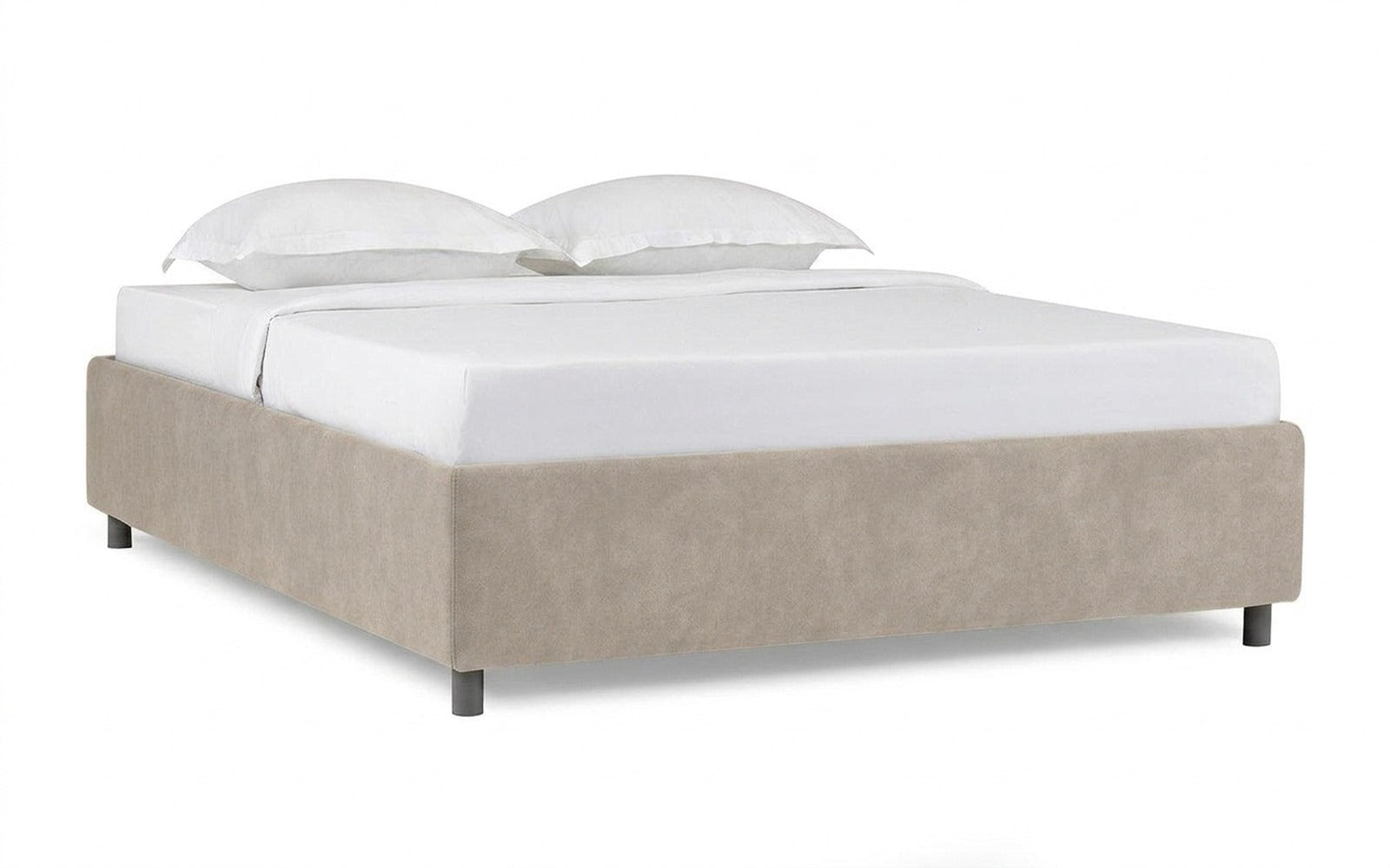 Base Dominus bed in Shammy Sunrise fabric, product photo on white background