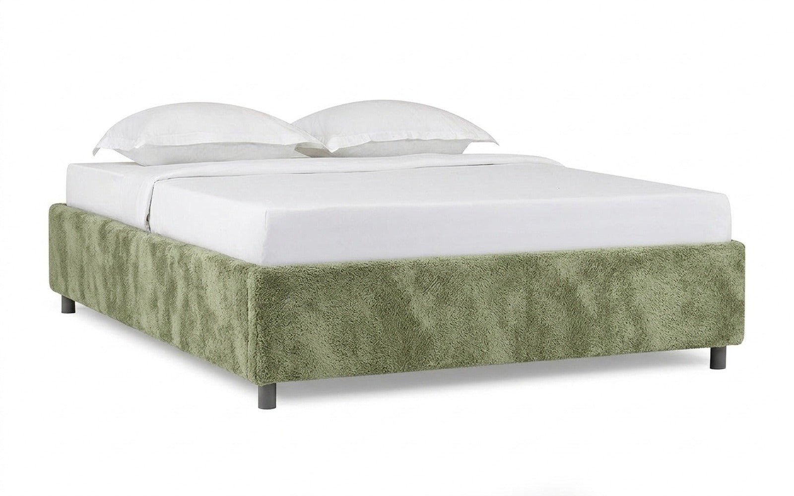 Base Dominus bed in Soul 618 fabric, product photo on white background
