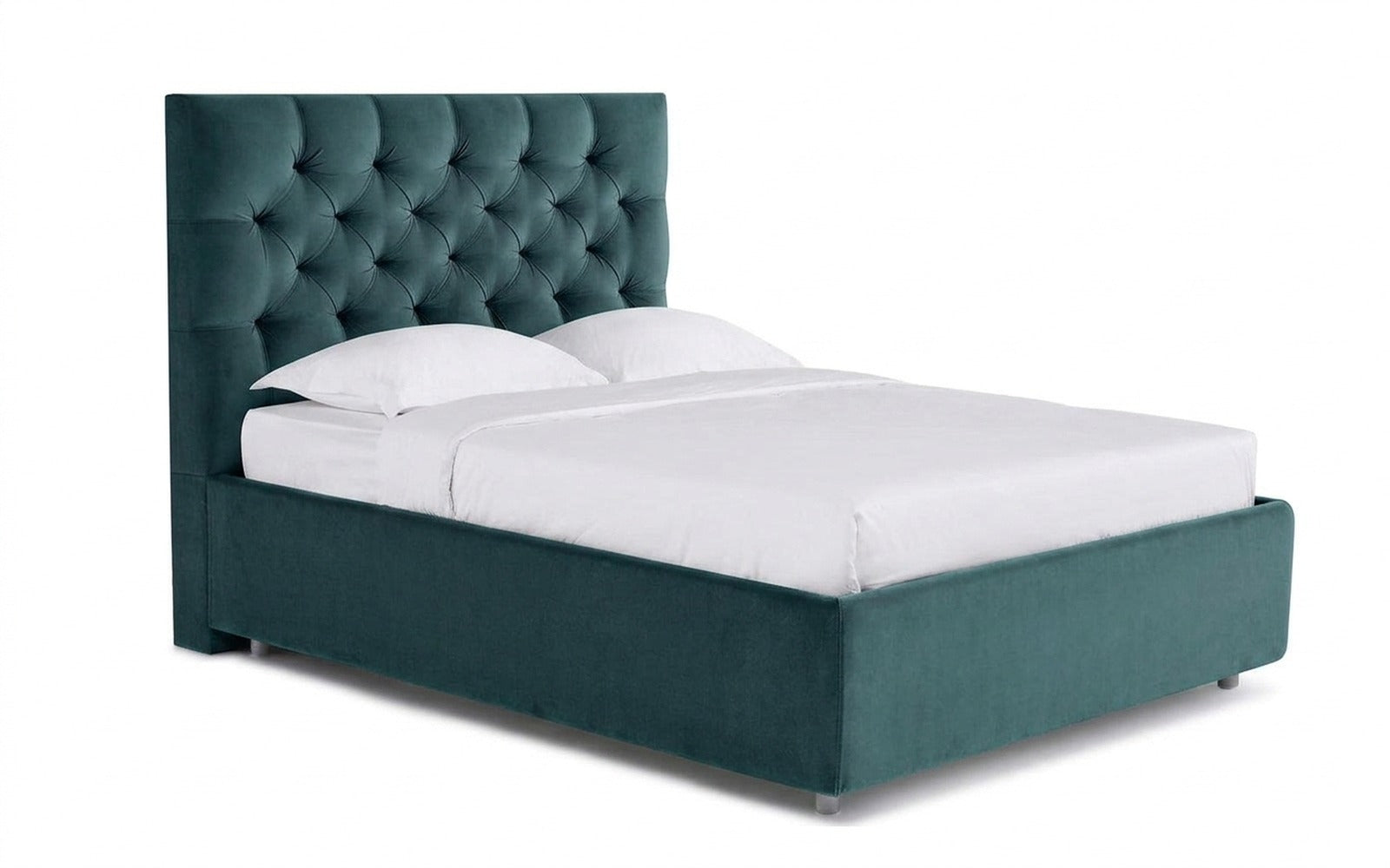 Arina bed in Casanova Seawave fabric, product photo on white background