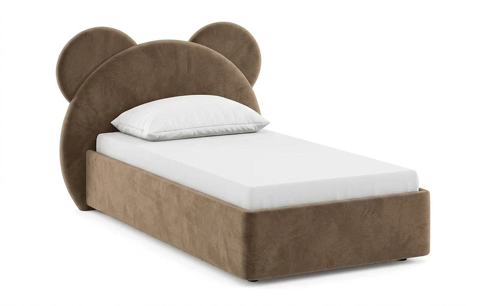 Boo bed in Casanova Beige fabric, product photo on white background