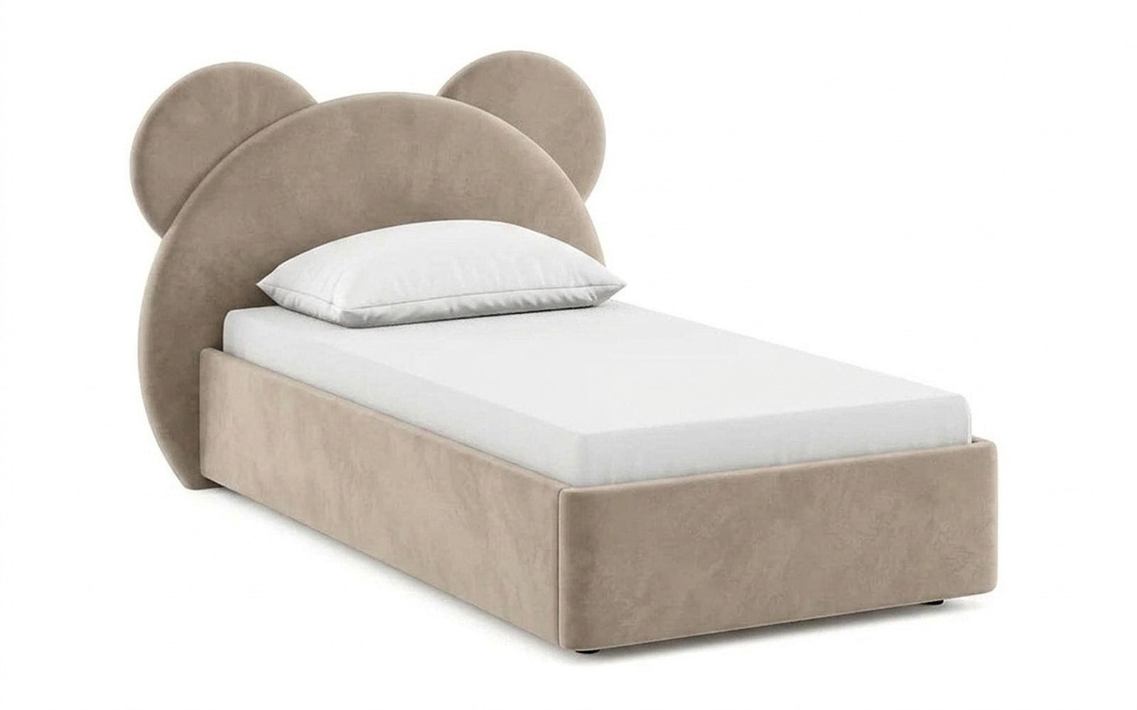 Boo bed in Casanova Milk fabric, product photo on white background