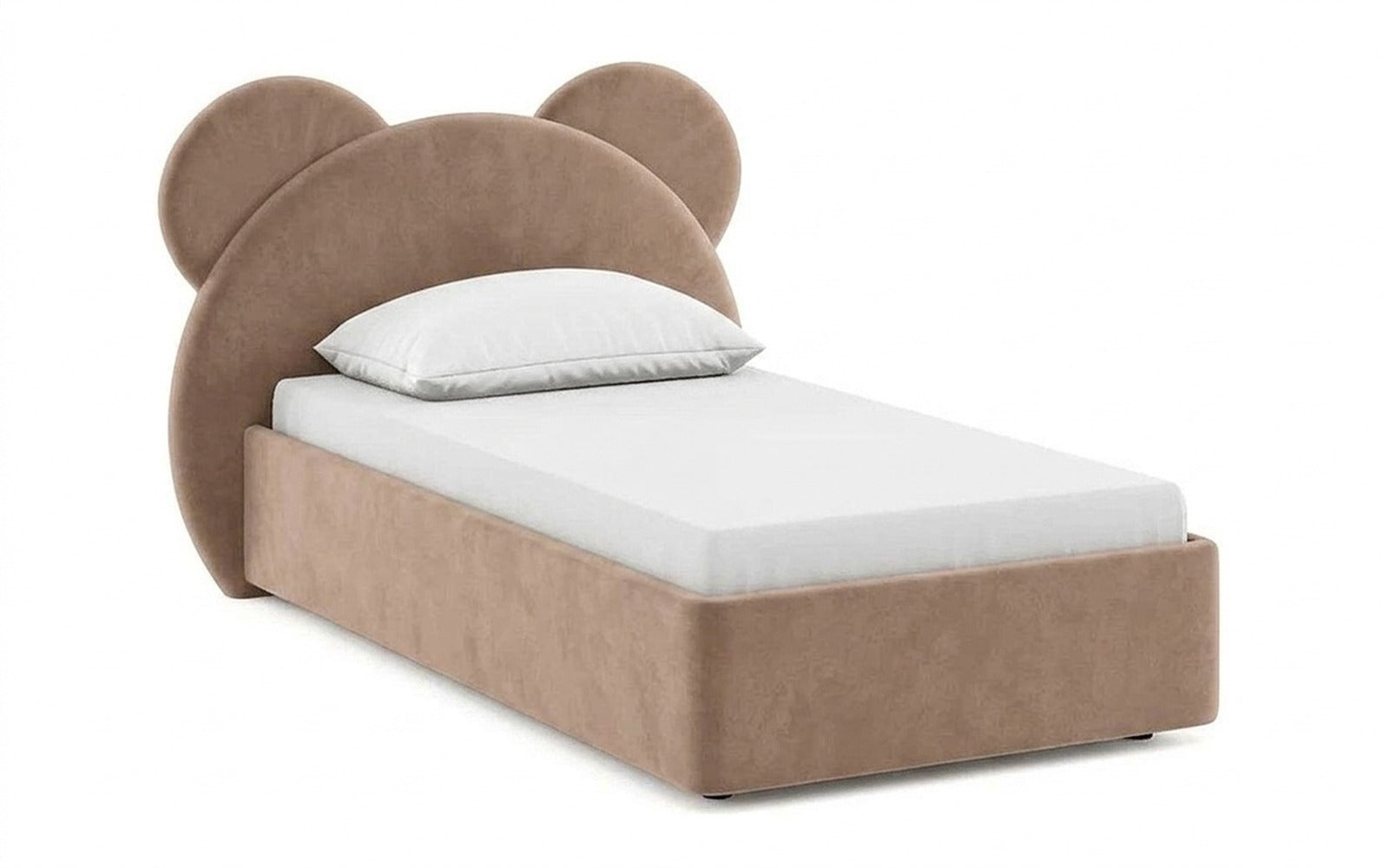 Boo bed in Casanova Stone fabric, product photo on white background