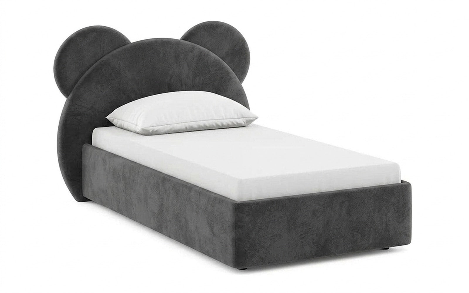Boo bed in Sky Velvet 16 fabric, product photo on white background