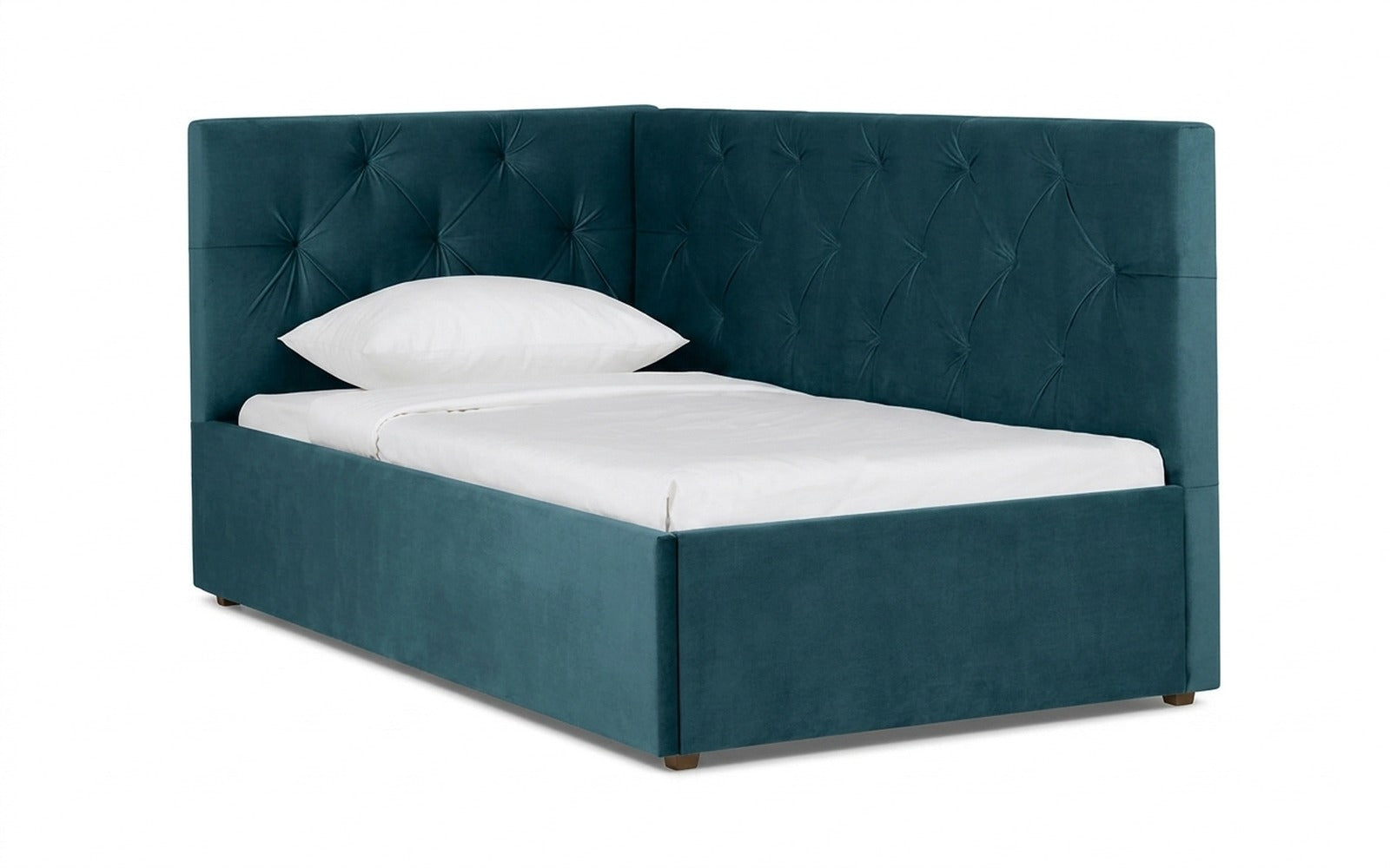 Camilla Pro bed in Casanova Seawave fabric, product photo on white background
