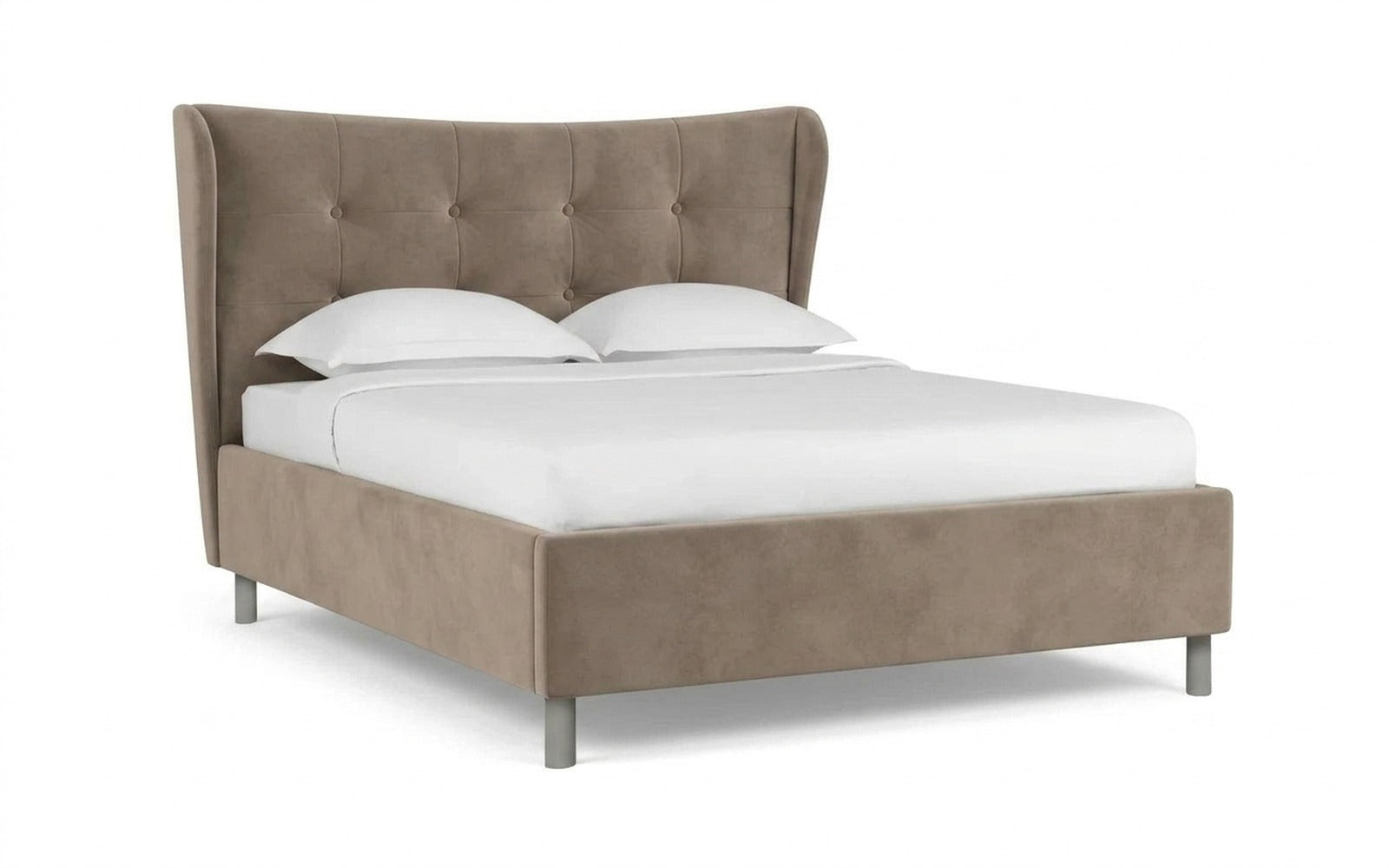 Carla Nova bed in Dumont 02 fabric, product photo on white background