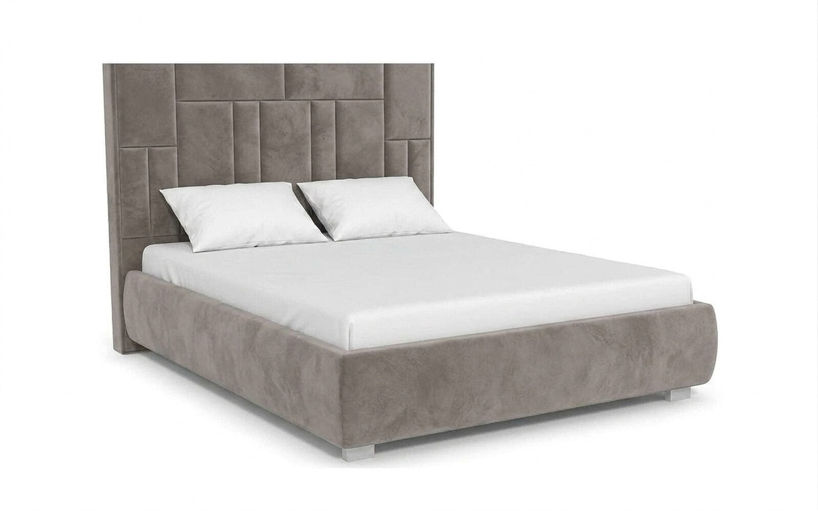 Catarina bed in Casanova Grey fabric, product photo on white background