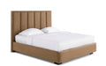 Charlotte bed in Casanova Beige fabric, product photo on white background