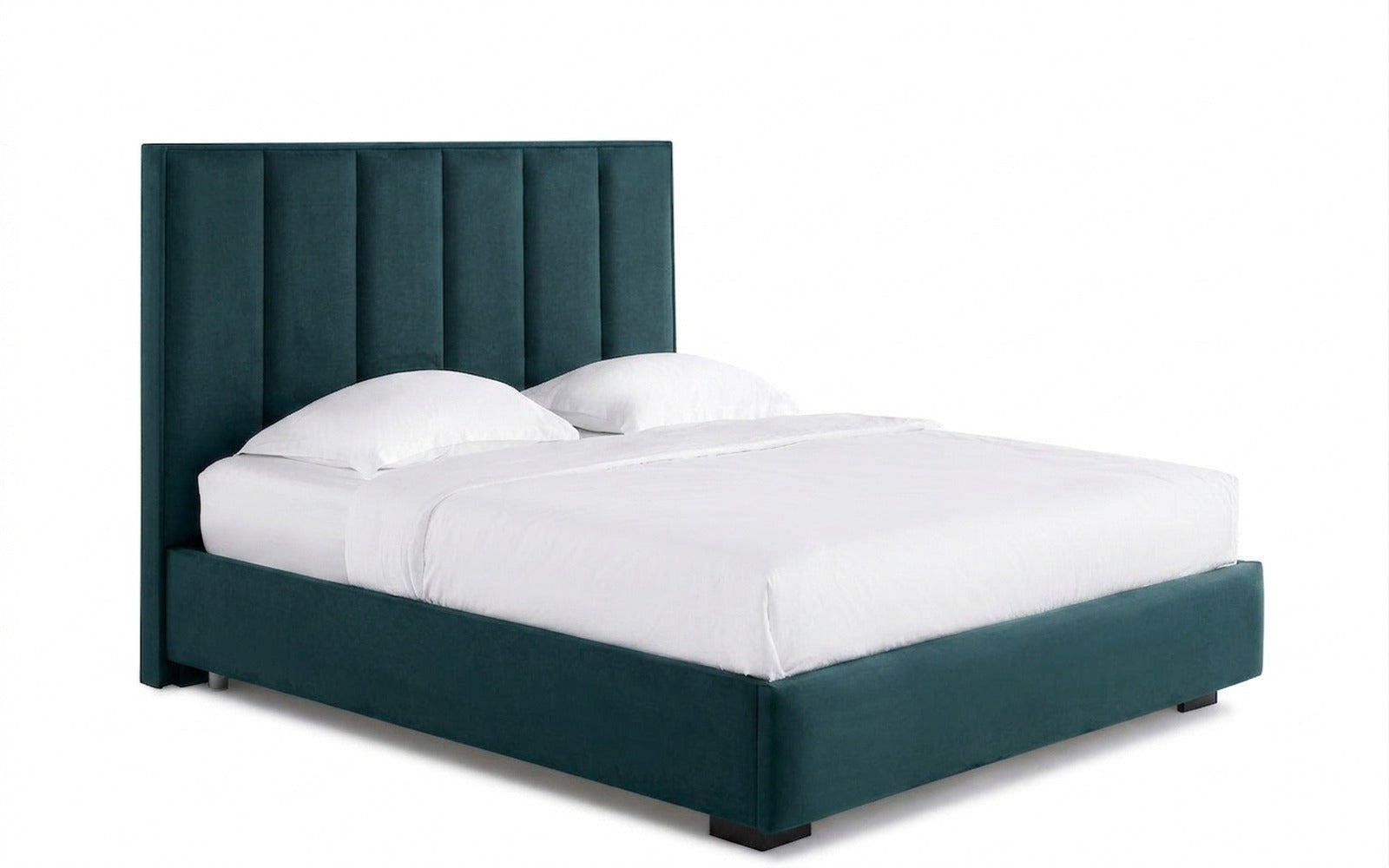 Charlotte bed in Casanova Seawave fabric, product photo on white background