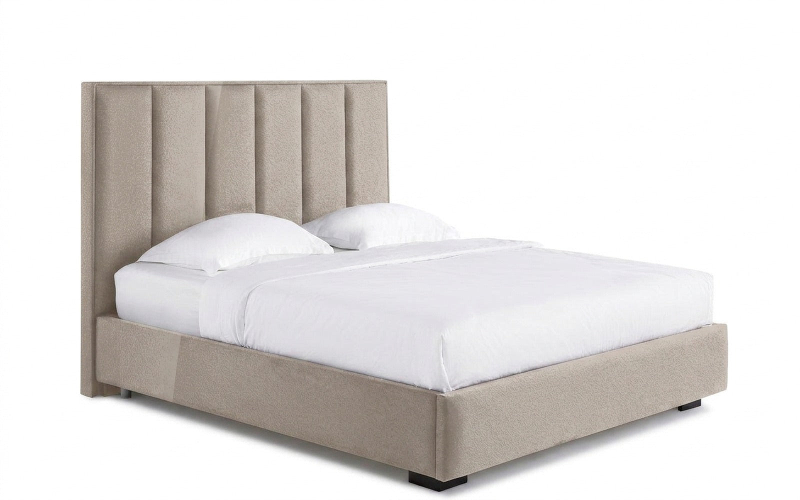 Charlotte bed in Shammy Sunrise fabric, product photo on white background