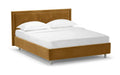 Domenico Nova bed in Casanova Beige fabric, product photo on white background
