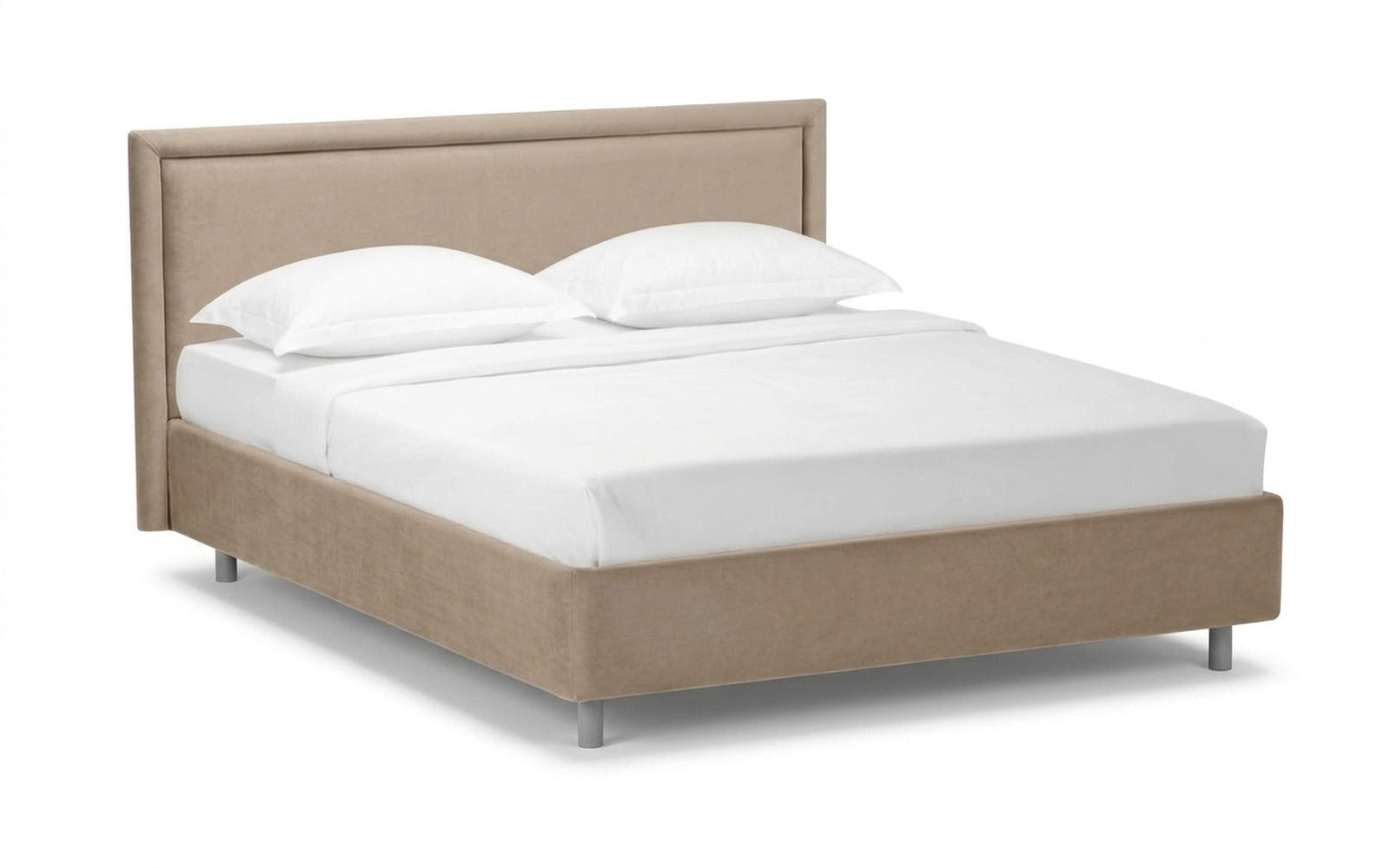 Domenico Nova bed in Dumont 02 fabric, product photo on white background