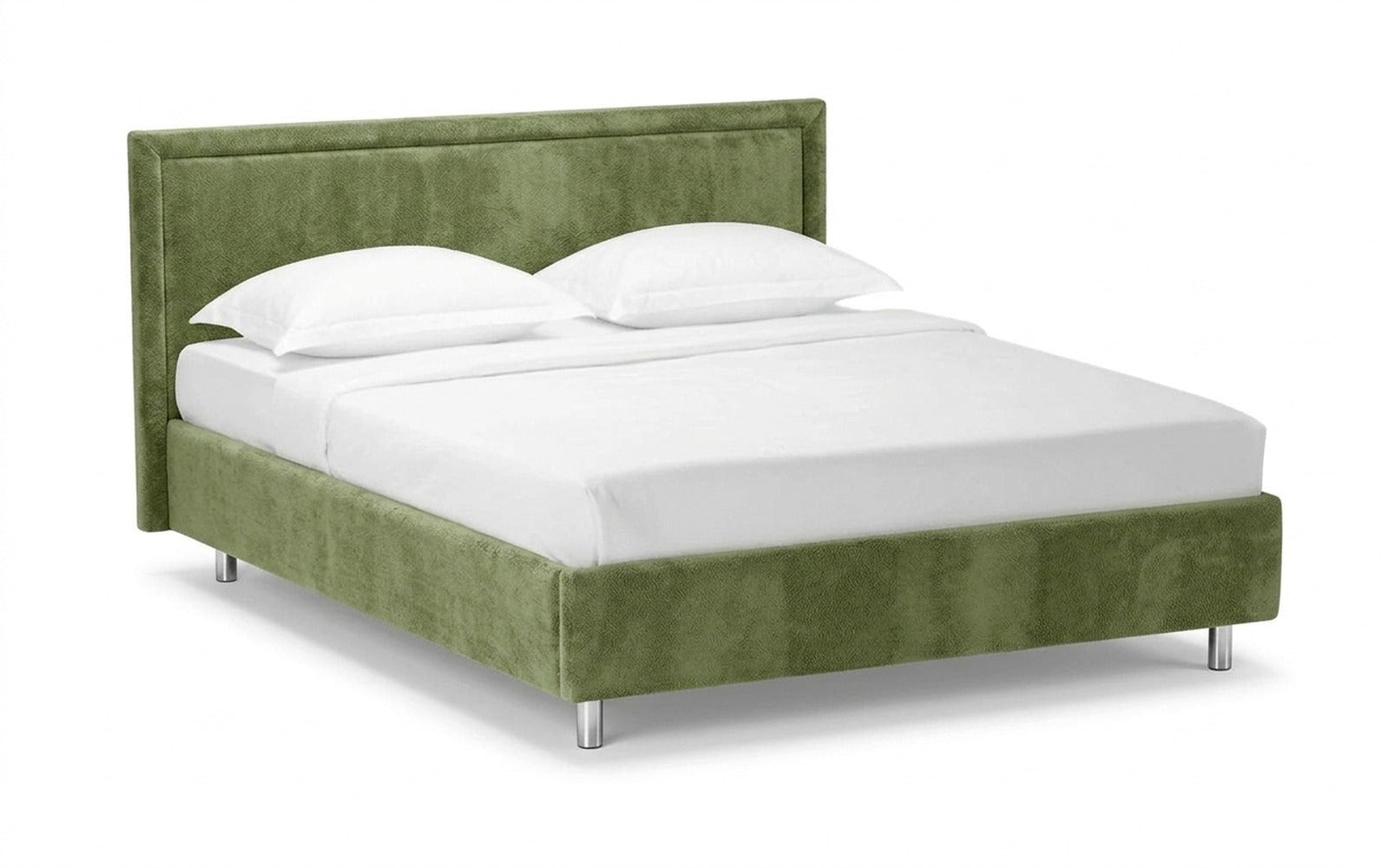 Domenico Nova bed in Soul 618 fabric, product photo on white background