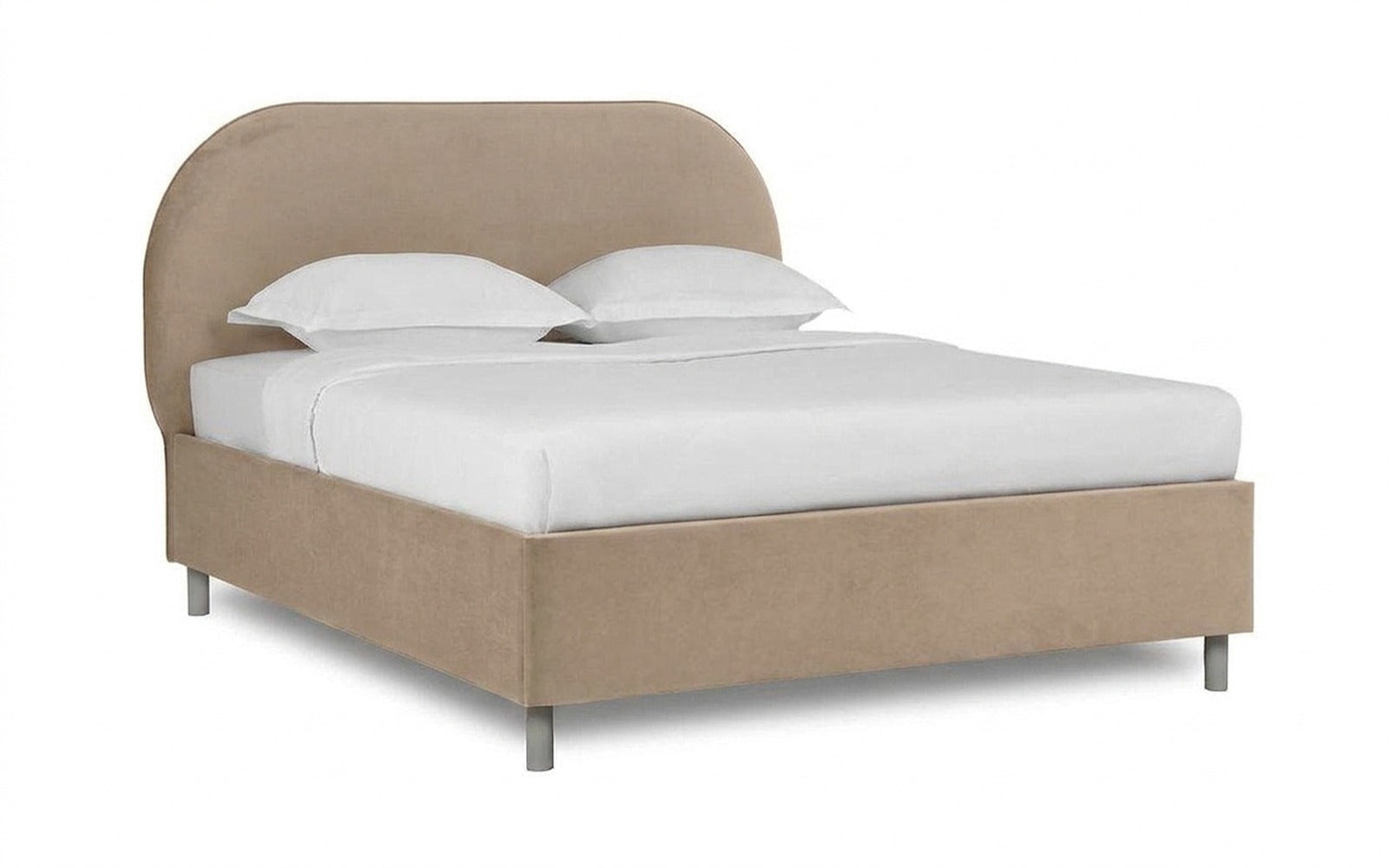 Dora Nova bed in Dumont 02 fabric, product photo on white background