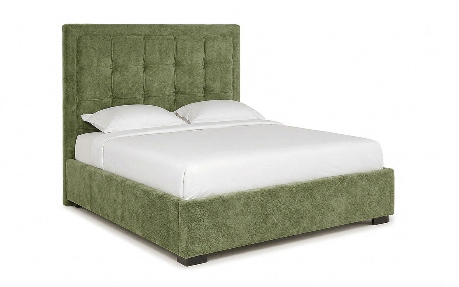 Duglas bed in Soul 618 fabric, product photo on white background