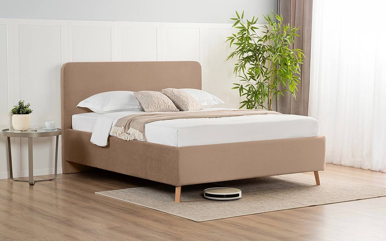 Extra Nova bed with Classic Brilliant Duo mattress set in a bedroom interior, view 3