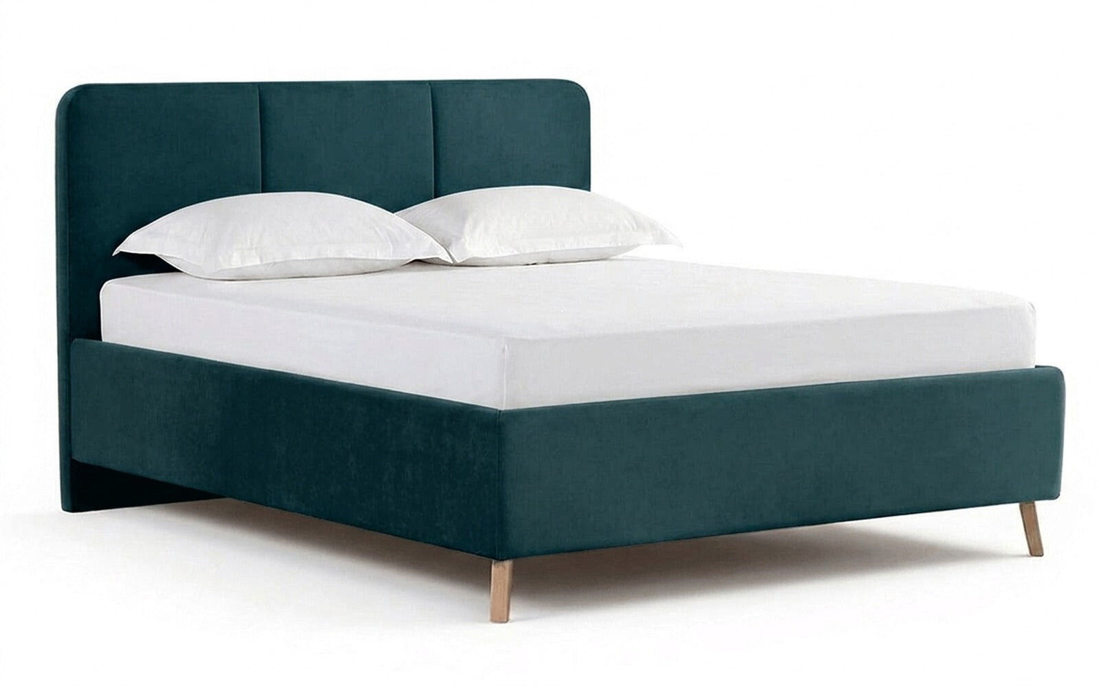 Extra Nova bed + Mattress Classic Brilliant Duoin Casanova Seawave fabric, product photo on white background