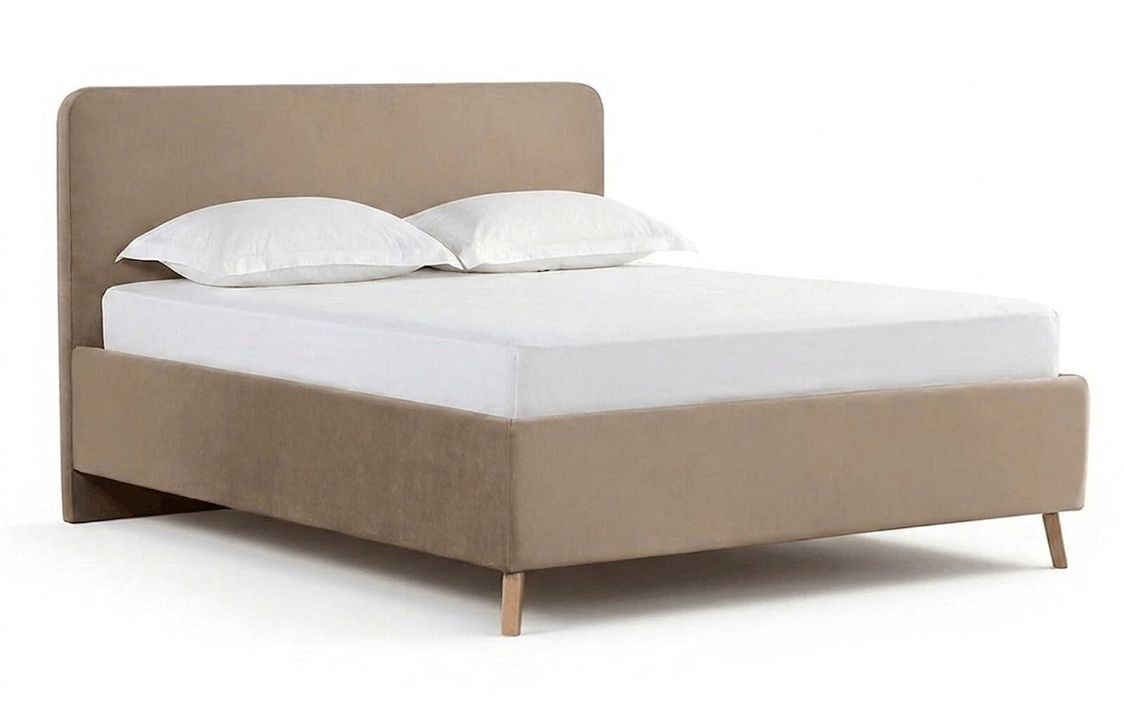Extra Nova bed + Mattress Classic Brilliant Duoin Dumont 02 fabric, product photo on white background