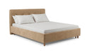 Favorit bed in Casanova Beige fabric, product photo on white background