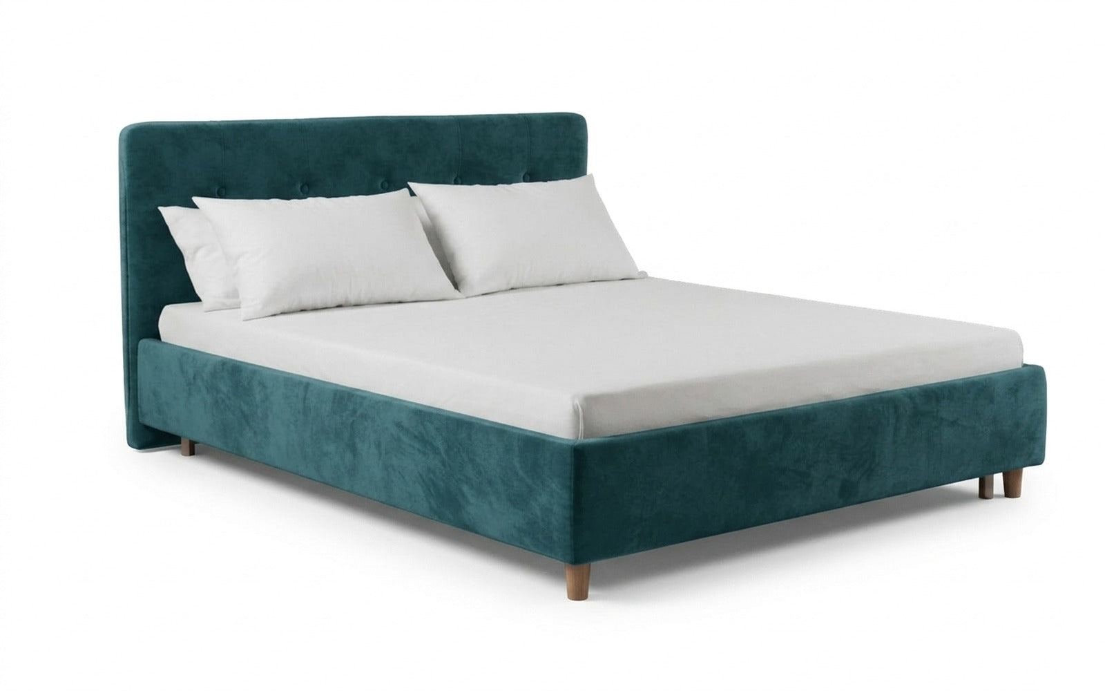 Favorit bed in Casanova Seawave fabric, product photo on white background