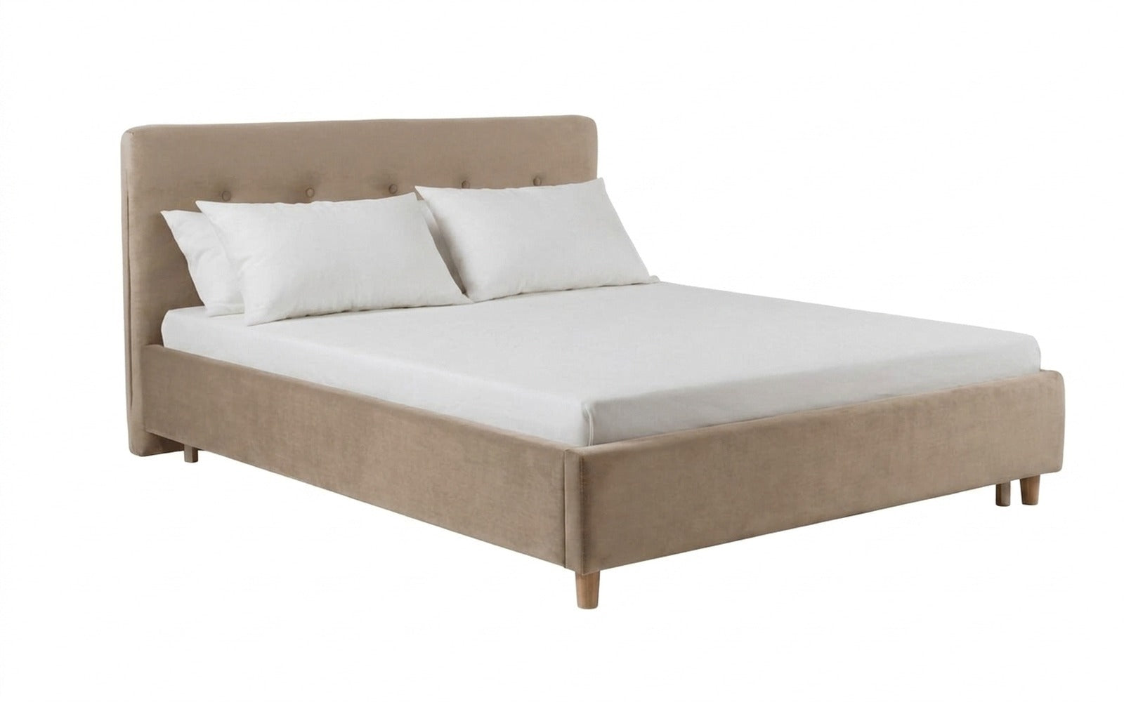 Favorit bed in Dumont 02 fabric, product photo on white background