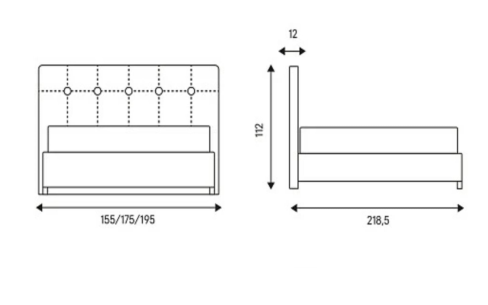 Favorit bed, product photo on white background