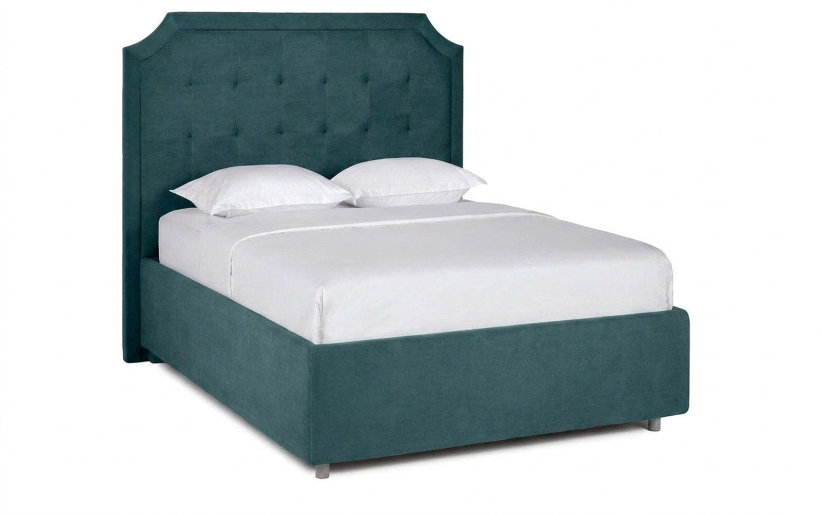 Gracia bed in Casanova Seawave fabric, product photo on white background