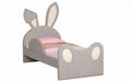 Loo bed in Casanova Grey fabric, product photo on white background