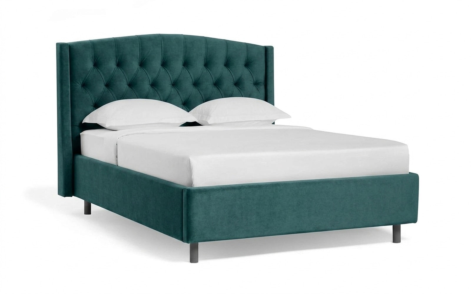 Margot Nova bed in Casanova Seawave fabric, product photo on white background