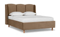 Milora Nova bed in Casanova Beige fabric, product photo on white background