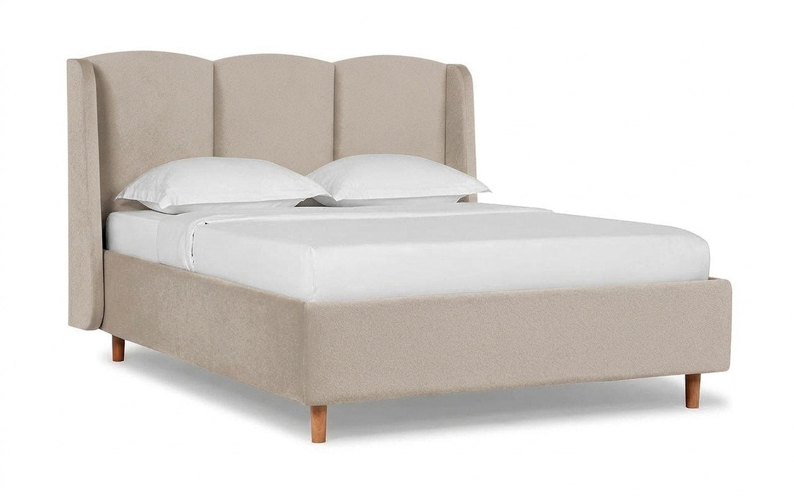 Milora Nova bed in Shammy Sunrise fabric, product photo on white background