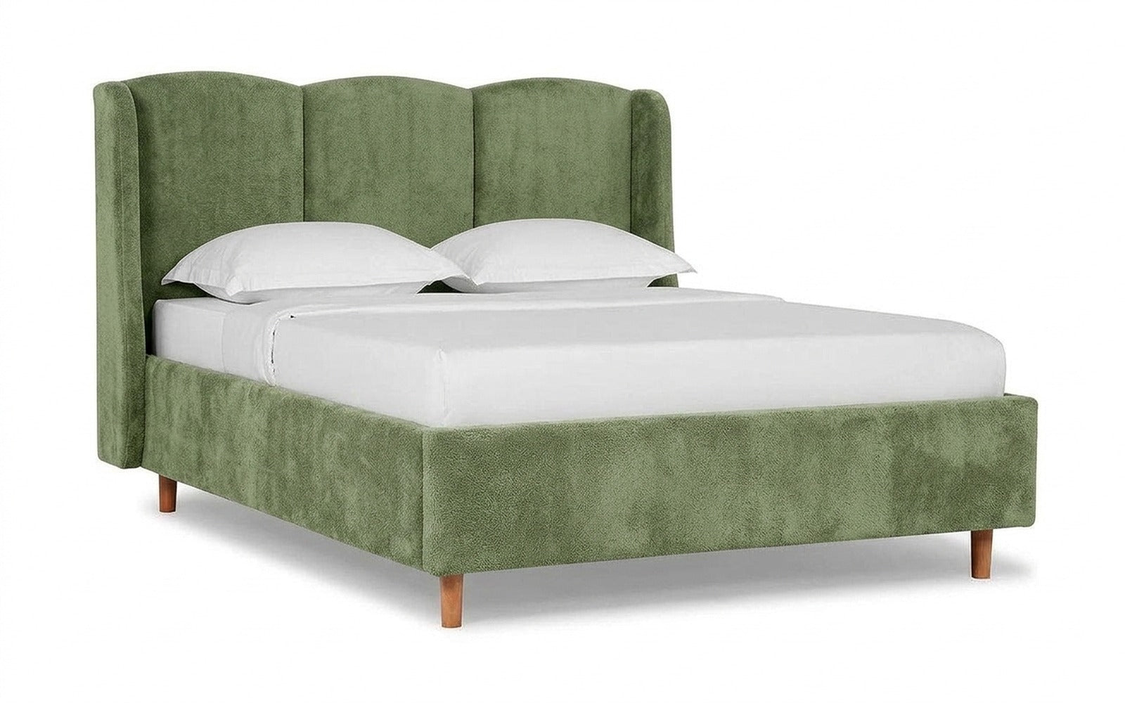 Milora Nova bed in Soul 618 fabric, product photo on white background