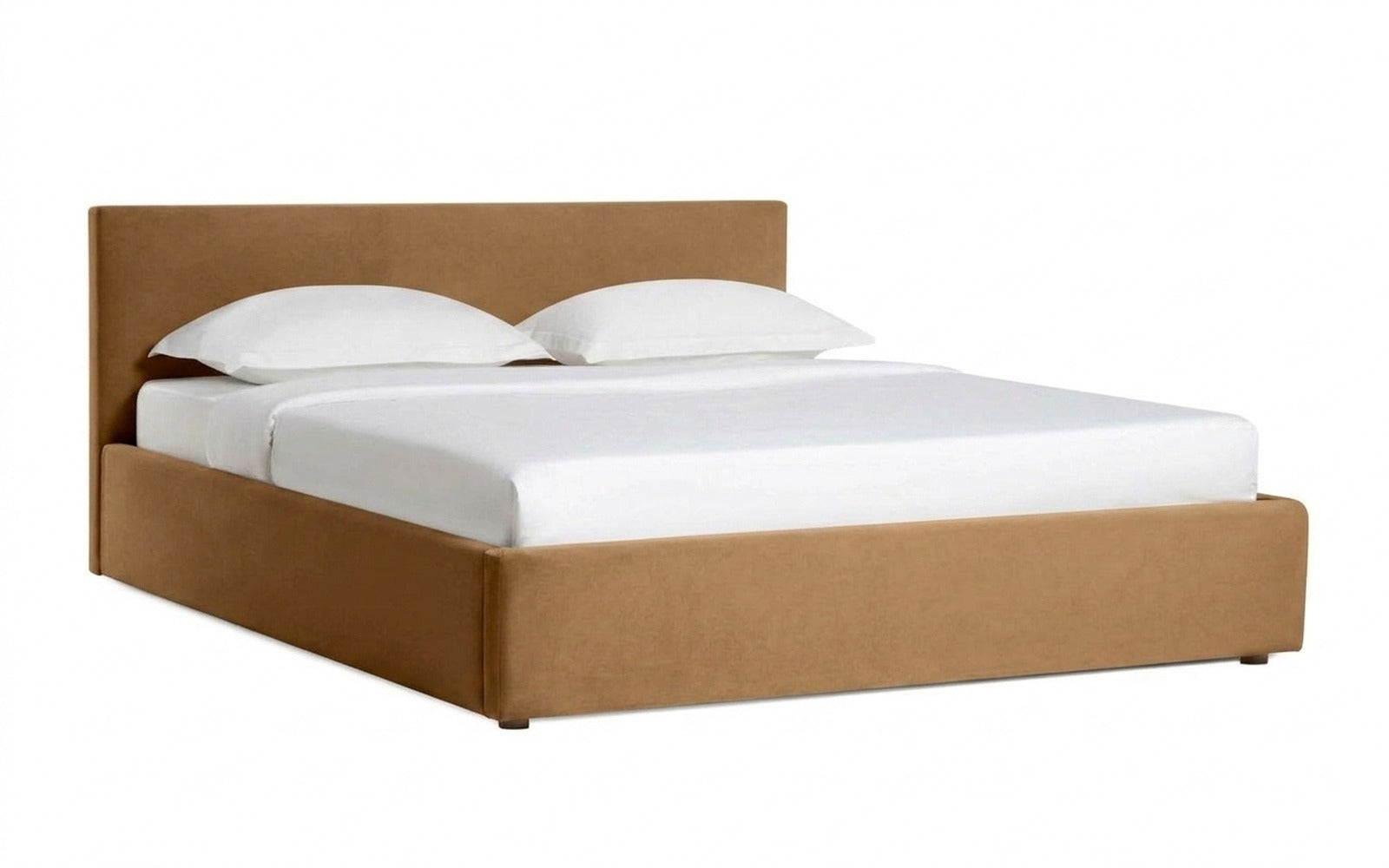 Mira Nova bed in Casanova Beige fabric, product photo on white background