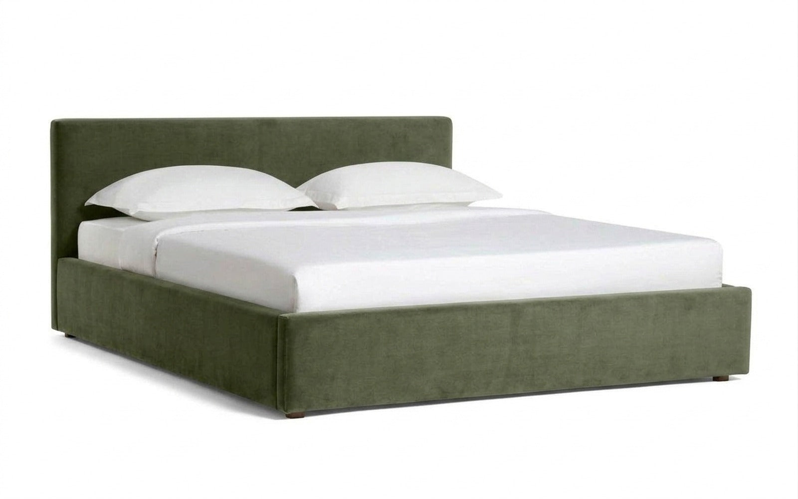 Mira Nova bed in Casanova Celadon fabric, product photo on white background