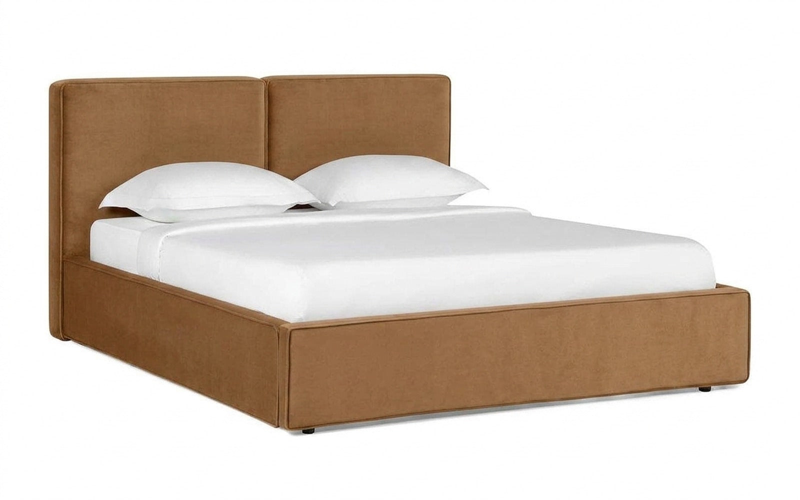 Murrey Nova bed in Casanova Beige fabric, product photo on white background