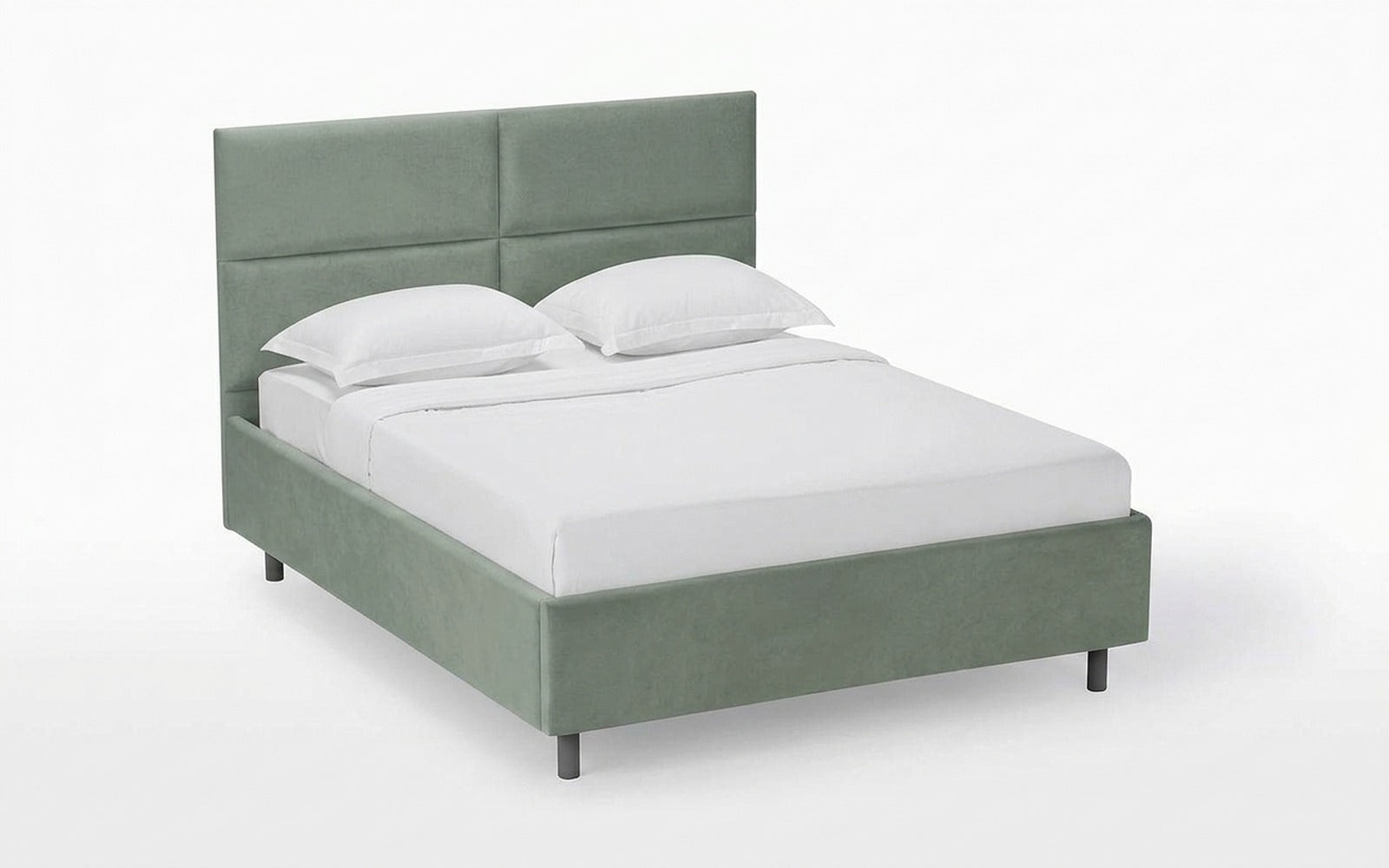 Orlando Nova bed in Casanova Celadon fabric, product photo on white background