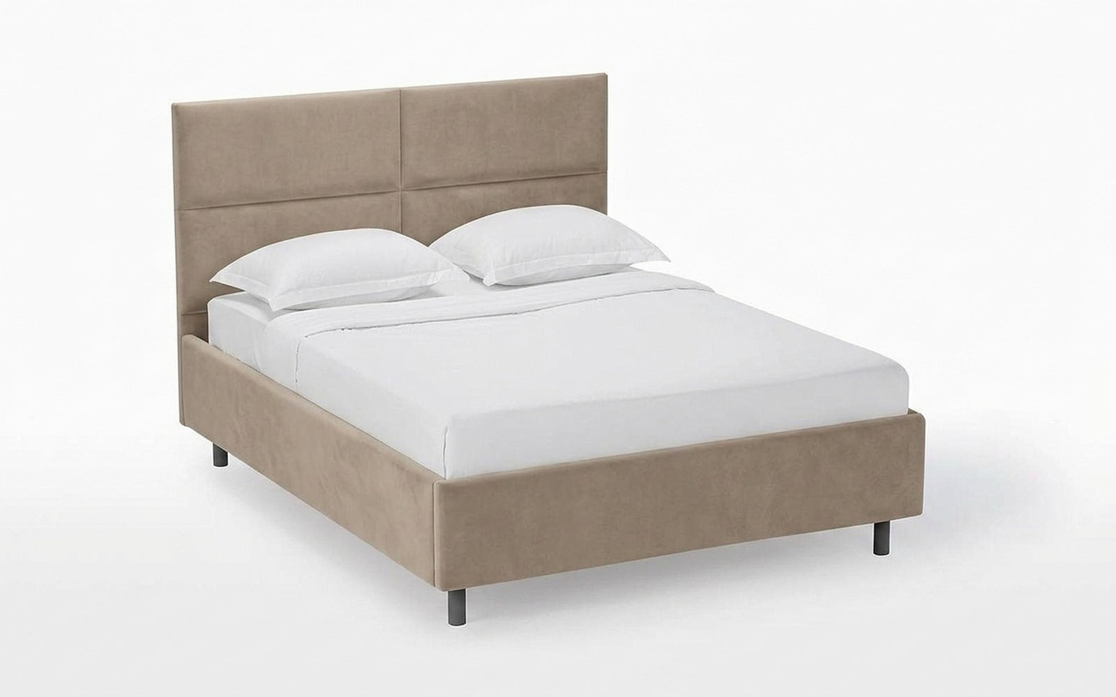 Orlando Nova bed in Dumont 02 fabric, product photo on white background