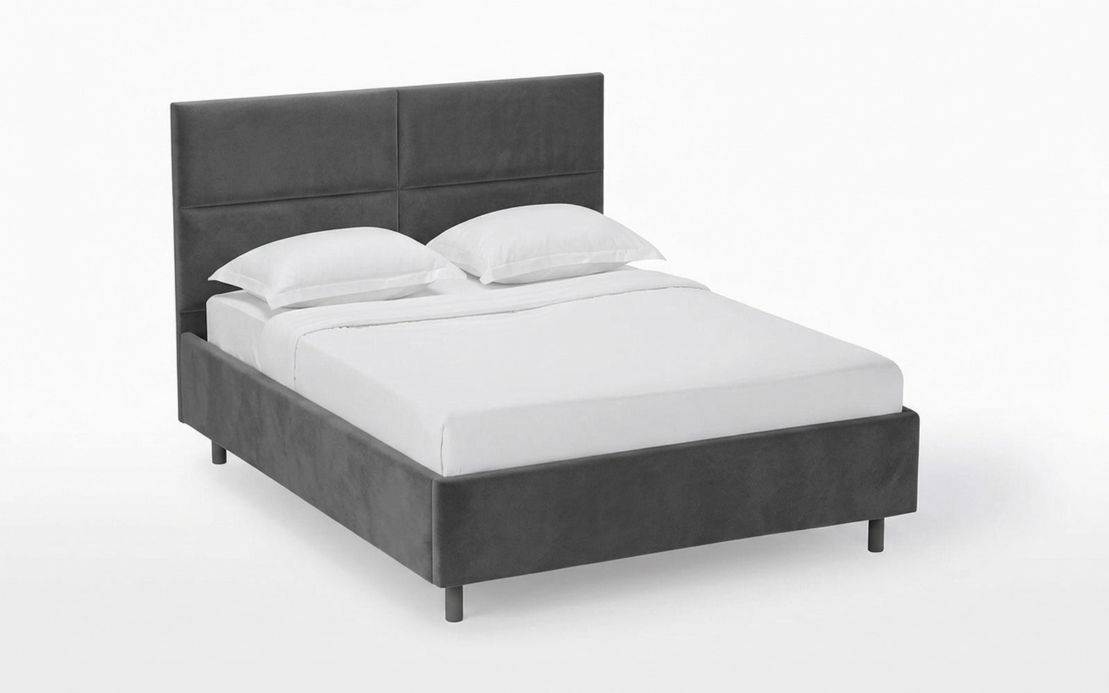 Orlando Nova bed in Shammy Frosty fabric, product photo on white background
