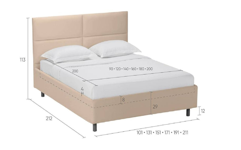 Orlando Nova bed, product photo on white background, view 1