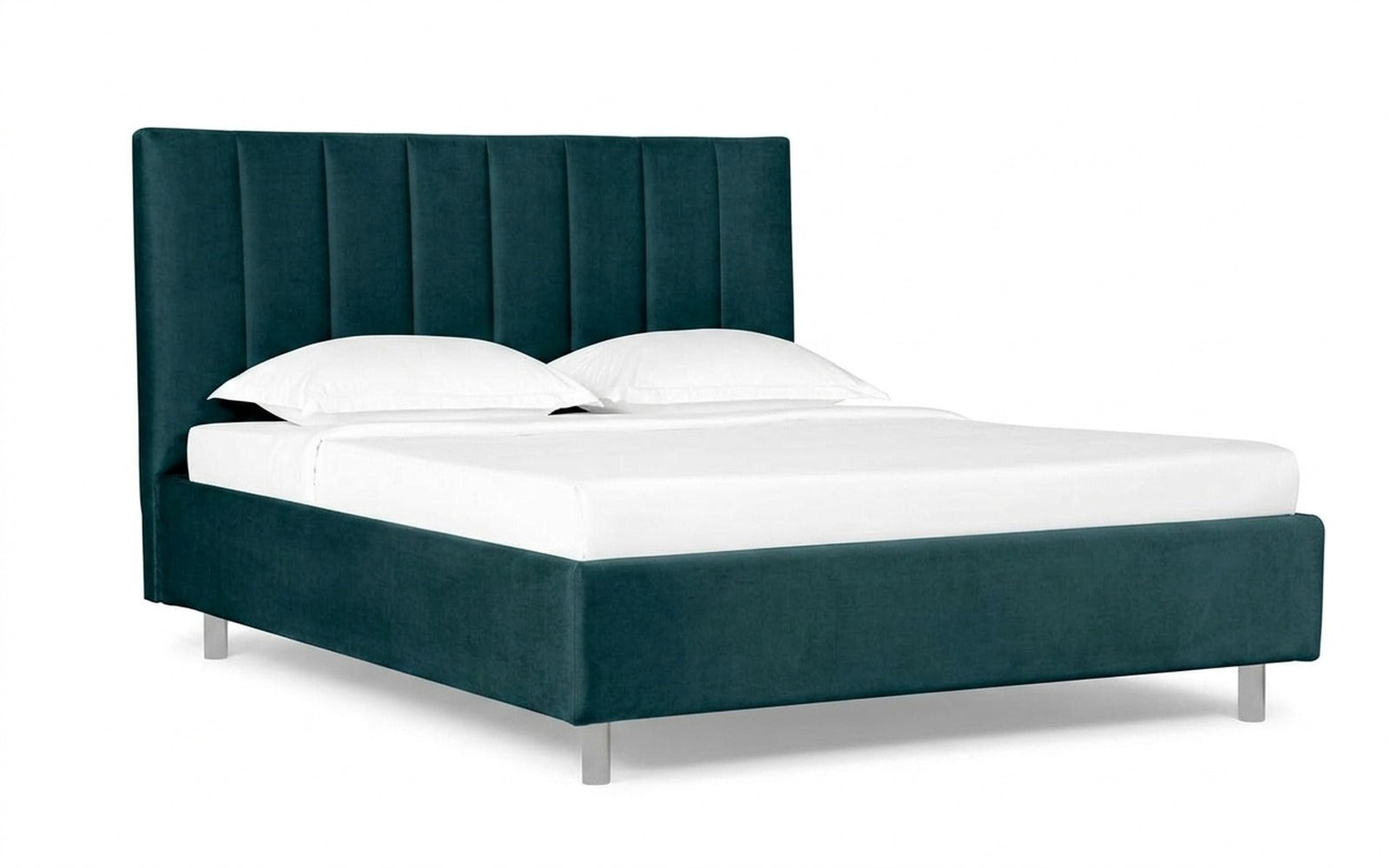 Pola Nova bed in Casanova Seawave fabric, product photo on white background
