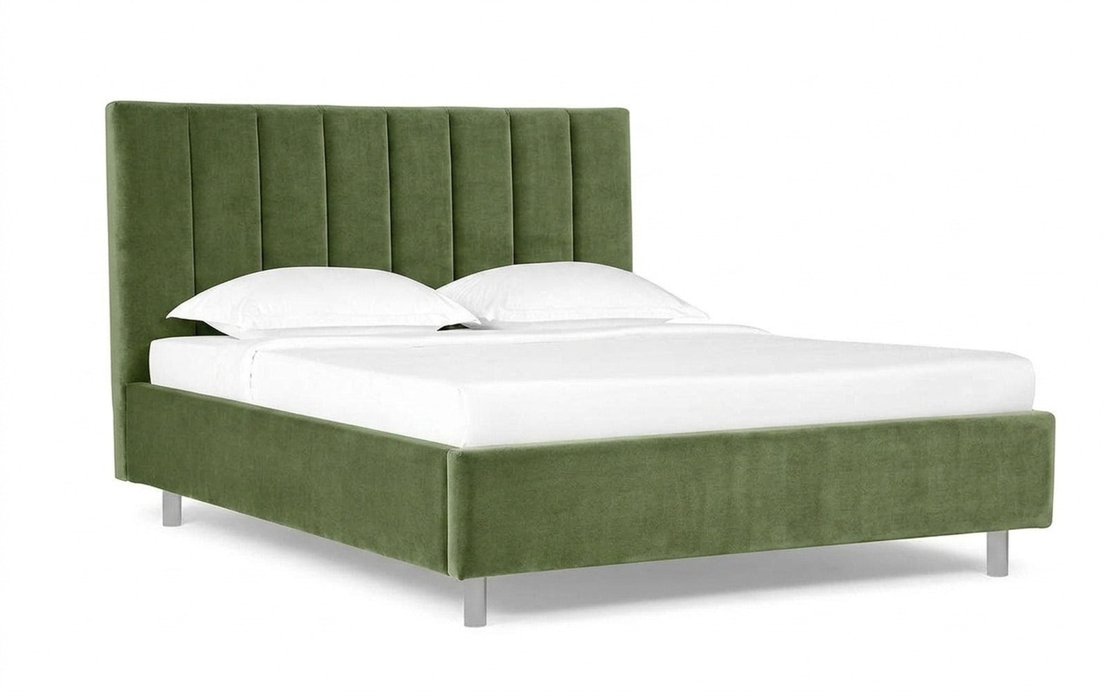 Pola Nova bed in Soul 618 fabric, product photo on white background