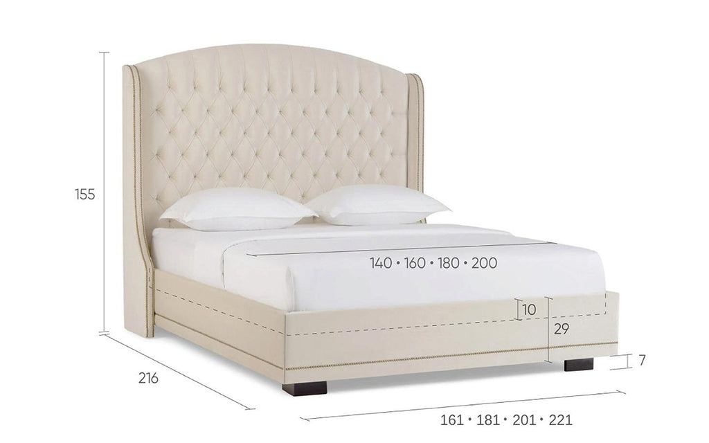 Rachel bed, product photo on white background, view 5